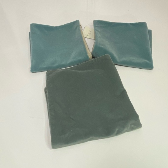 3 Pottery Barn Pillow Cases. Velvet Linen And All Velvet